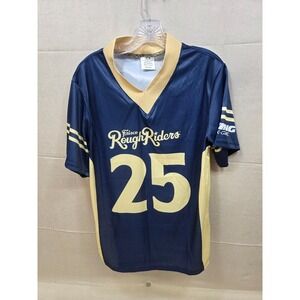 Frisco RoughRiders Jersey Mens Large Navy Gold #25 MiLB Baseball APC Promo